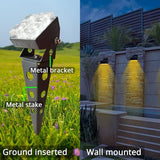 Solar Spotlights Outdoor Waterproof IP65 Landscape Spot Lights with Metal Stake 42ft Cable 3-in-1 Warm White Auto | Lumora
