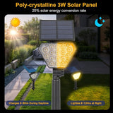 T-SUN Solar Lights Outdoor Waterproof IP65, 12 Pack LED Solar Spot Lights Color Changing IP65 Waterproof Smart Auto | Lumora