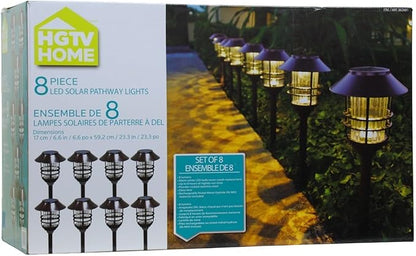 HGTV Solar Pathway Lights 8pc Set