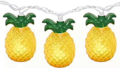 GOOTHY Pineapple String Lights, 8.5Ft Tropical Beach Themed Party Decorations Patio String Lights with 10 Outdoor Pineapple Lights for Home Summer Party Camping Bars Hawaiian Theme Wedding Decor