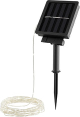 Pure Garden Solar-Powered 100 Fairy Lights, Warm White - Decorative Outdoor Light | Lumora