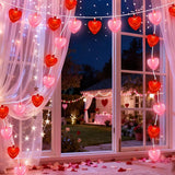 8.5Ft Red & Pink Heart String Lights, Valentine's Day Decorations Light with 10 LED Red - Decorative Outdoor Light | Lumora