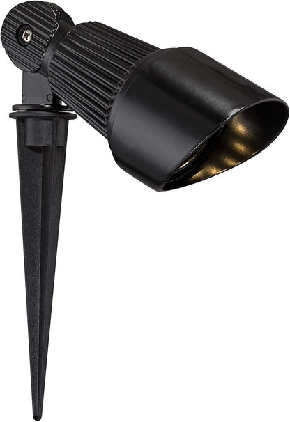 John Timberland Hooded 7 1/2" High Traditional 2 Pack of Outdoor Landscape Spotlights Porch House Exterior Outside LED Bulb Weatherproof Black Aluminum Front Door Patio Garage Home Deck Garden
