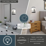VAXCEL Links 1-Light 8 in. Wide Black Indoor-Outdoor Flush Mount Wall Sconce with Metal Golfer Cutout and Frosted | Lumora