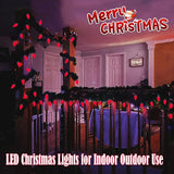 Vintage Christmas Lights Outdoor 25Ft C9 Valentines Day Light 25 LED Shatterproof Red String Light, Extendable Red | Lumora