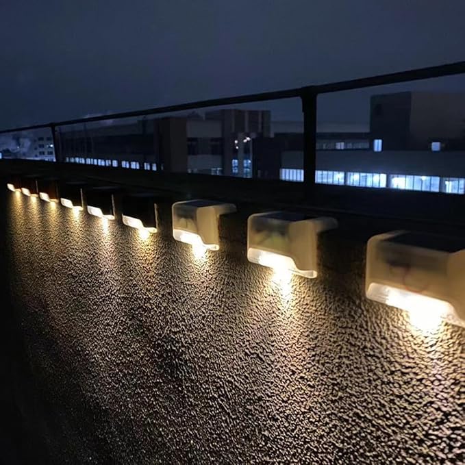 VALICLUD Solar Fence Lights 5pcs Waterproof LED Deck Lights with Warm White Solar Step Lighting for Outdoor Garden | Lumora