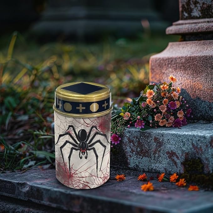 Outdoor Solar Garden Lights,Spiders Waterproof Solar Outdoor Lights,Solar Stake Lights for Cemetery Grave Garden Patio Yard Lawn Decoration