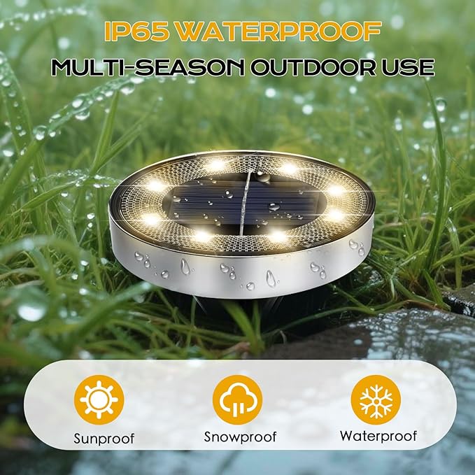 Solar Lights Outdoor 16 Pack, Solar Garden Outdoor Waterproof Pathway Lights Bright In-Ground Lighting Decor for | Lumora