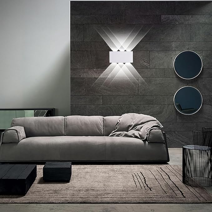 Kawell 6W Waterproof Modern Wall Sconces LED Wall Light Up Down Aluminum Wall Lamp LED Indoor Outdoor for Bathroom | Lumora