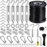 BLIKA String Light Hanging Kits, 250FT Coated Stainless Steel 304 Wire Rope, Outdoor Light Guide Wire, Globe String | Lumora