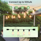 Outdoor String Lights 100FT Waterproof LED Outdoor Lights for Patio with 53 Shatterproof LED Bulbs (3 | Lumora