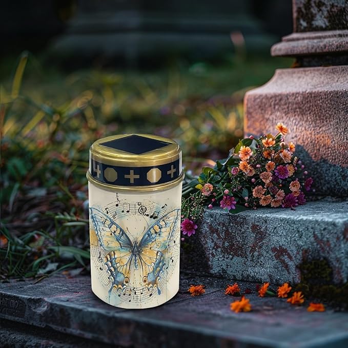 Butterfly Solar Lights Outdoor LED Lantern Waterproof Garden Lights Solar Outdoor Pathway Lights Solar-Powered Lights for Outside,Flameless Lights Outdoor Patio Lights