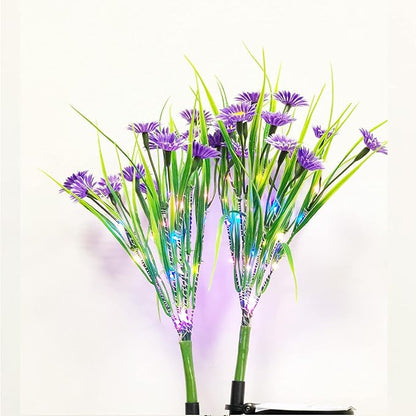 Solar Lawn Light Flower Light 2 Pack 28LED Daisy Solar Garden Light,Outdoor Decoration Stake Lights,Waterproof Solar Landscape Light Statue lamp Garden Stakes Decorative,Lawn (Purple)