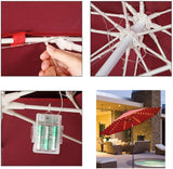 Patio Umbrella Lights 8 Lighting Mode 104 LED String Lights with Remote Control Umbrella Lights Battery Operated | Lumora