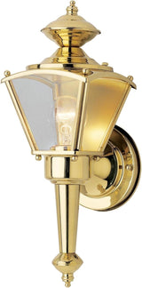 Westinghouse 6696400 One-Light Wall Lantern,Polished Brass | Lumora