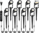 Low Voltage Landscape Lighting, 8 Pack Outdoor Spot Lights with Transformers, 12V Warm White Landscape Spotlights | Lumora