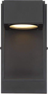 Possini Euro Design Pavel Modern Sconce Outdoor Wall Light Fixture LED Textured Black Metal 9 1/2" Crystal | Lumora