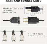 DAMAING Outdoor String Lights 150 FT Patio Lights String with 75 Dimmable ST38 Plastic LED Bulbs,Vintage | Lumora