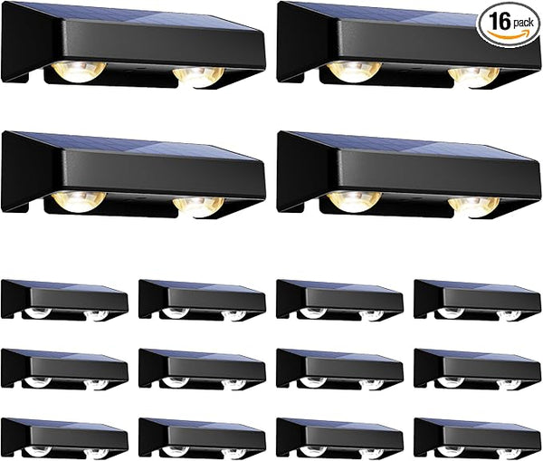 SOLPEX Solar Fence Lights Outdoor, 9 Fixed Colors ＆ Color Changing Fence Solar Lights Outdoor Waterproof IP65, LED | Lumora