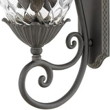Hinkley Plantation Large Wall Mount Outdoor Lantern - Aluminum, Clear Optic Glass Shade, Pineapple Theme - Museum | Lumora