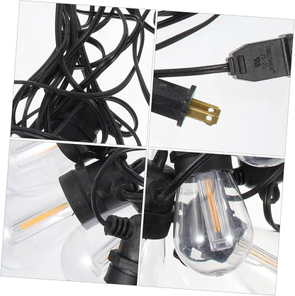 Veemoon 15m Outdoor Led String Lights Bulbs for Camping Garden Parties Christmas Decorations and More Us