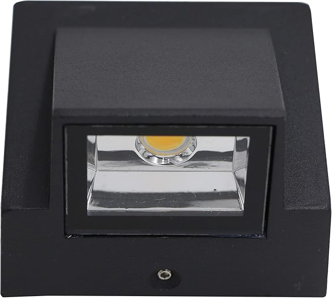 3W LED Outdoor Exterior Wall Step Down Light Fixture Lamp Black Finish Warm White | Lumora