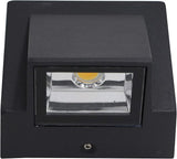 3W LED Outdoor Exterior Wall Step Down Light Fixture Lamp Black Finish Warm White | Lumora