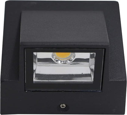 3W LED Outdoor Exterior Wall Step Down Light Fixture Lamp Black Finish Cool White