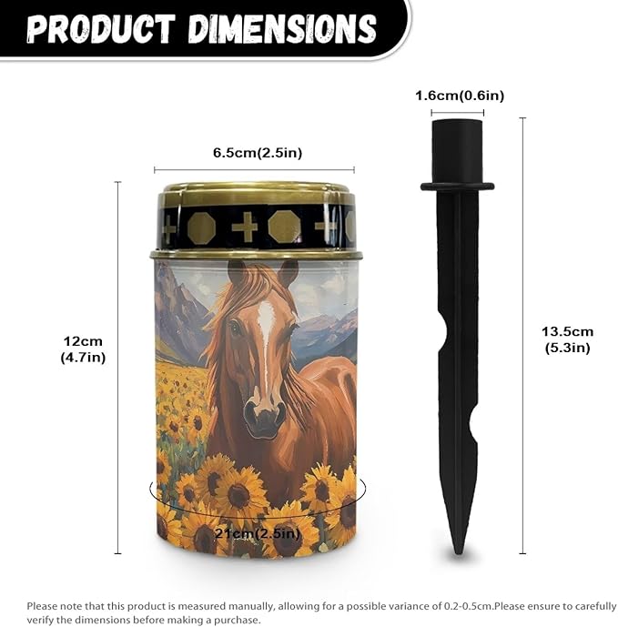 Horse Sunflower Solar Stake Lights Yard Lawn Solar Powered Lights Cemetery Decorations - Outdoor Path Light | Lumora
