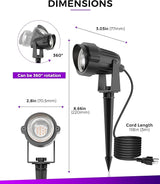 L LOHAS LED Halloween Orange and Purple Spotlights Outdoor, Auto On/Off 5W 120V Landscape Lighting for for House | Lumora