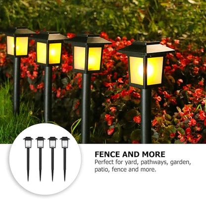 4 Pcs Solar Yard Lights Waterproof Outdoor LED Lawn Lamps for Garden Pathway Landscape Lighting