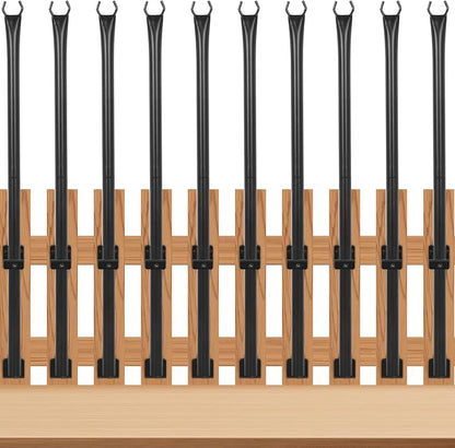 GCCSJ 5 FT String Light Poles for Outside 10 Pack Heavy Duty Metal Poles for Deck Easy to Install String Lights Hanging Light Poles for Fence Garden Backyard Wall