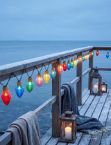 16Ft Jumbo LED Multicolor Christmas String Lights Outdoor with 10 LED Strawberry Bulb, Connectable Hanging String | Lumora