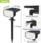 DAMINY Solar Spotlights Outdoor Waterproof IP65,2 CCT(Warm White & Cool White),4 Lighting Modes Solar spot Lights | Lumora