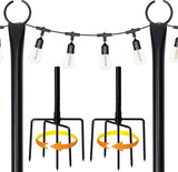 BIRDROCK HOME Poles for Outdoor String Lights - Weather Resistant, Durable, Easy to Install, Sturdy Pole for | Lumora