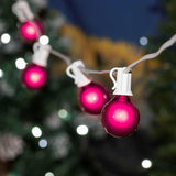 100 Foot G40 Outdoor Patio String Lights with 125 Pink Globe Bulbs Indoor/Outdoor Cafe Hanging Lights C7/E12 Base | Lumora