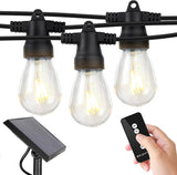 Bundle: 48Ft String Lights + 6Ft Extension Cord:Ambience Pro – Solar Power Remote Control Outdoor String Lights | Lumora