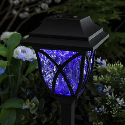 keeda Solar Pathway Lights Outdoor Waterproof Modern Style Design Solar Landscape Light for Outside Garden Yard Walkway Sidewalk Driveway (Multicolor, Pack of 4)