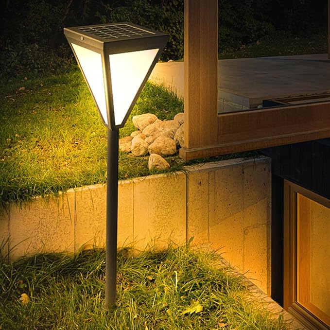 Solar Pathway Light Outdoor Solar Powerd Garden Lights External IP65 Waterproof Landscape Lighting Auto On/Off Solar Yard Lights for Lawn Patio Walkway Driveway Decor