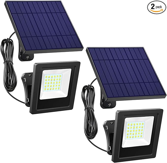 2 Pack Solar Wall Mount Lights - Super Bright Solar Security Flood Lights for Outdoor Use, IP65 Waterproof, Dusk to | Lumora