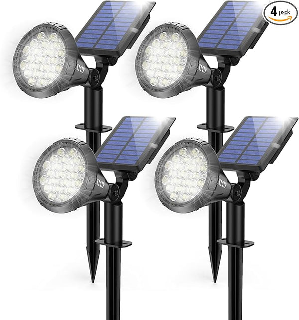 Solar Lights Outdoor, Ultra Bright 21 LEDs IP67 Waterproof Landscape Lighting for Outside, 2-in-1 Adjustable Solar | Lumora