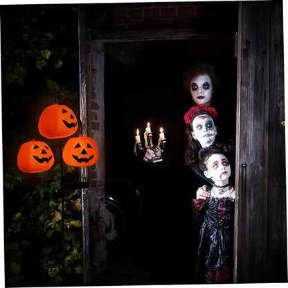 POPETPOP Halloween Solar Pumpkin Light Outdoor Decorative Lantern Solar Garden Path Lights Fall Decor Landscape Lamp