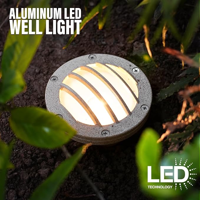 Malibu C LED Well Light Low Voltage Landscape Lighting Floodlight Spotlights for Driveway, Deck, Garden, Outdoor Lighting 8403-3500-01