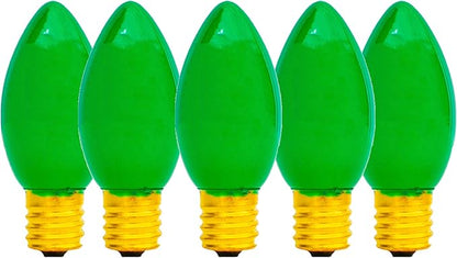 EST. LEE DISPLAY L D 1902 Indoor ＆ Outdoor String Light C9 Glass Christmas Steady Solid Replacement Bulbs E17 Socket C-9 Candelabra Style Box of 25 (Multi-Colored)
