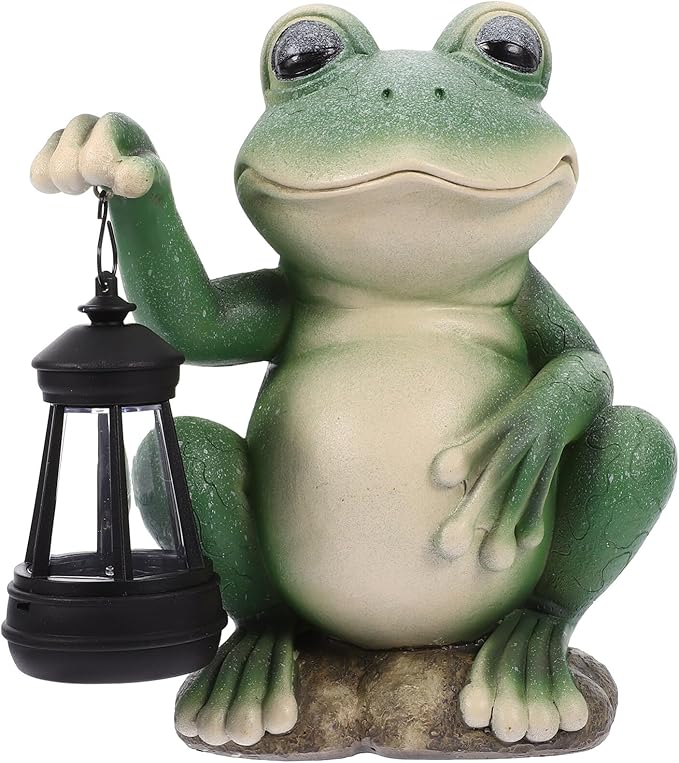 VANZACK Frog Solar Lantern Outdoor Light for Garden Landscape Charming Decoration for Patio and Flower Bed Weatherproof Solar Path Lighting