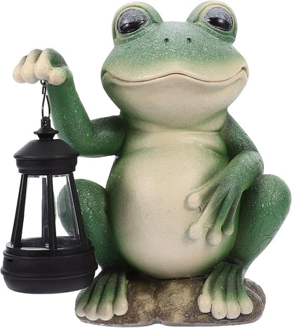 VANZACK Frog Solar Lantern Outdoor Light for Garden Landscape Charming Decoration for Patio and Flower Bed Weatherproof Solar Path Lighting