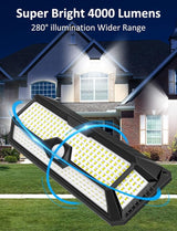 Solar Outdoor Lights - 4000Lm 268 LED Motion Sensor Lights Outdoor, IP65 Waterproof Led Security Lights Bright | Lumora