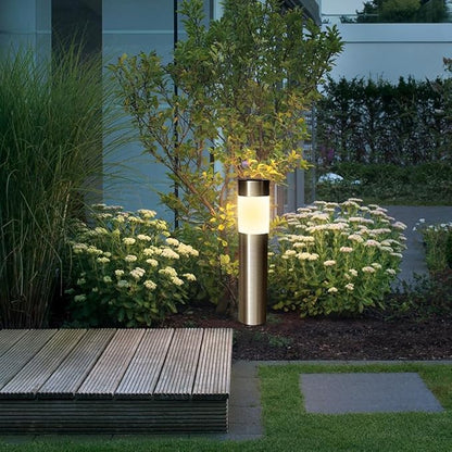 2 Pack Solar Pathway Lights Outdoor, Modern Design Waterproof Solar Landscape Lighting, Bright Garden Lights for Patio Lawn Yard Walkway Driveway (Warm White) (Warm Light)