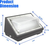 WYZM 120W LED Wall Pack with Dusk-to-Dawn Photocell, 5000K Daylight,15600LM, Replacement for 500-600W HPS MH Bulb | Lumora