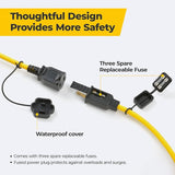 100ft Construction String Lights: 100w 11000lm ETL Certified Bright Industrial Outdoor Temporary Lighting Led | Lumora